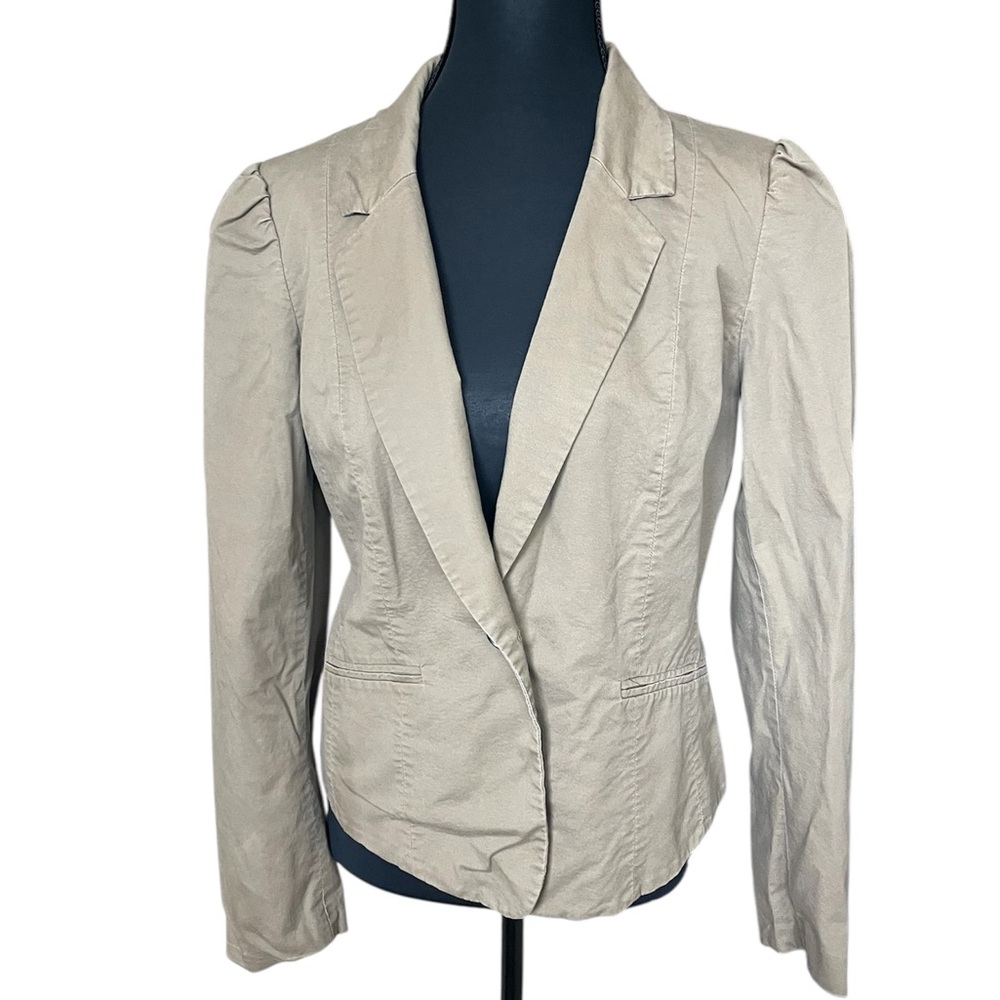 H&M Dark Tan Single Button Fitted Blazer size 12